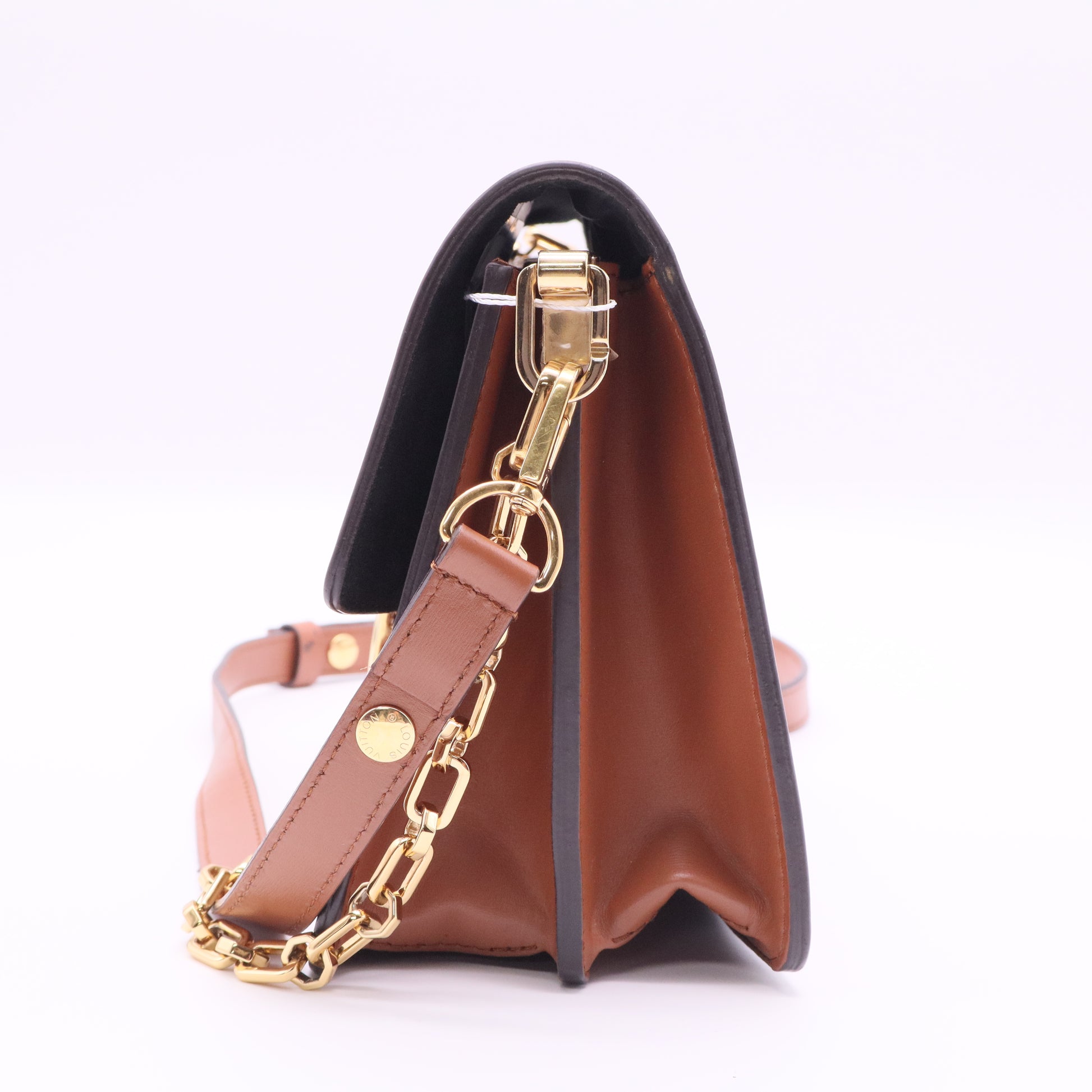 Louis Vuitton Monogram Reverse Dauphine  2WAY Chain Crossbody Bag Brown twins