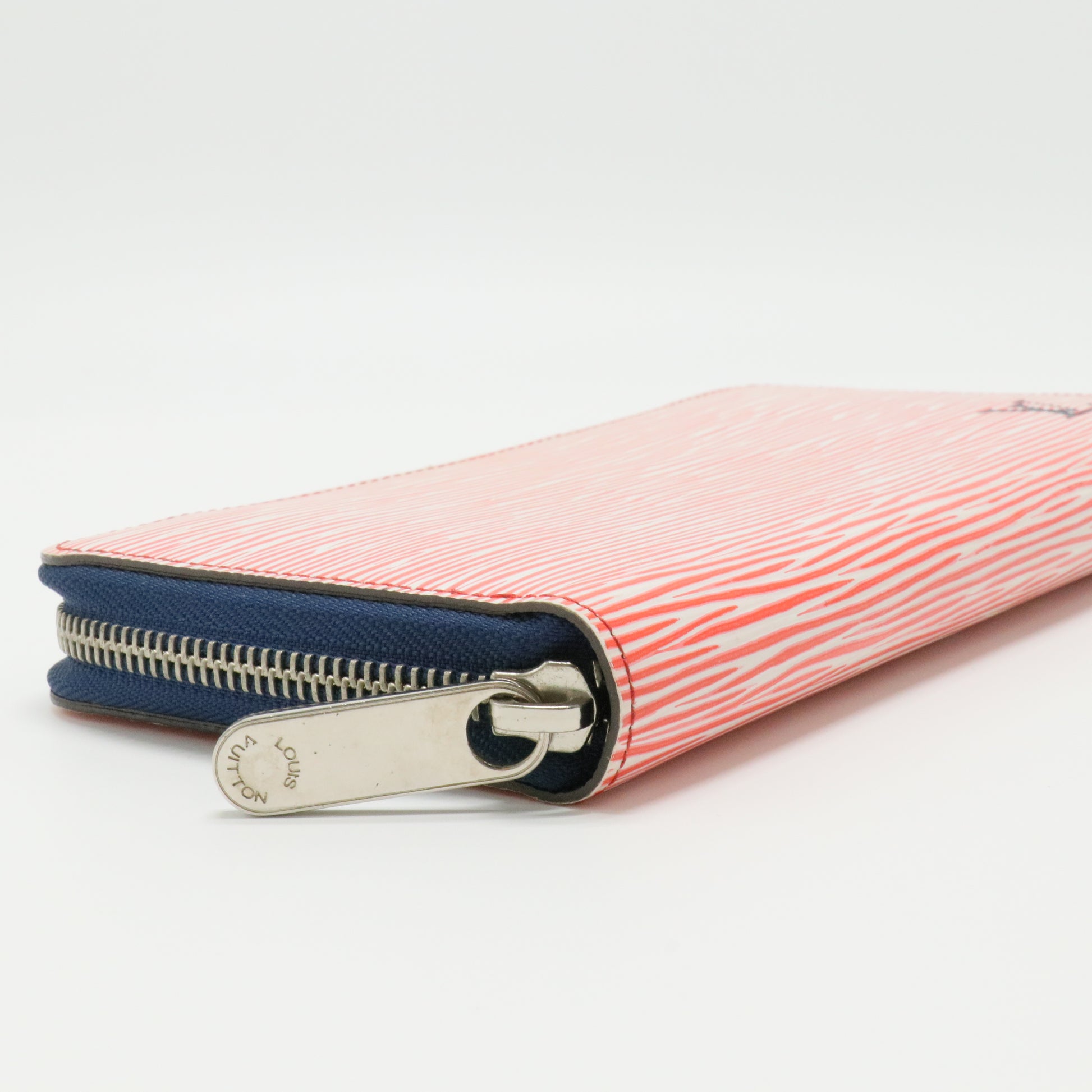 LOUIS VUITTON Epi Denim Zippy wallet Zip Around Long Wallet Red