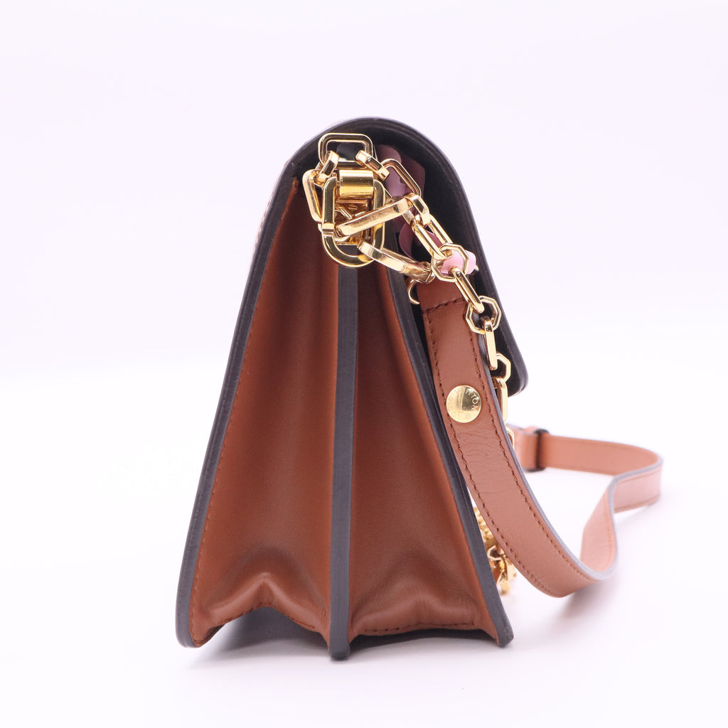 Louis Vuitton Monogram Reverse Dauphine  2WAY Chain Crossbody Bag Brown twins