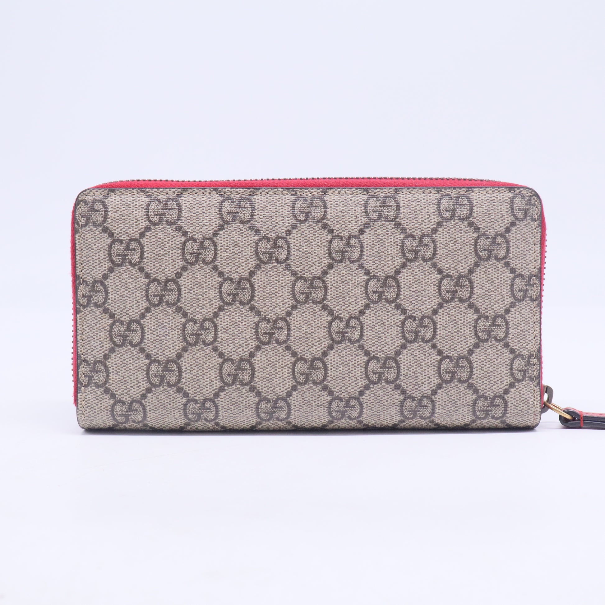 Cherry Canvas Long Zip Around Wallet GG Supreme W20497