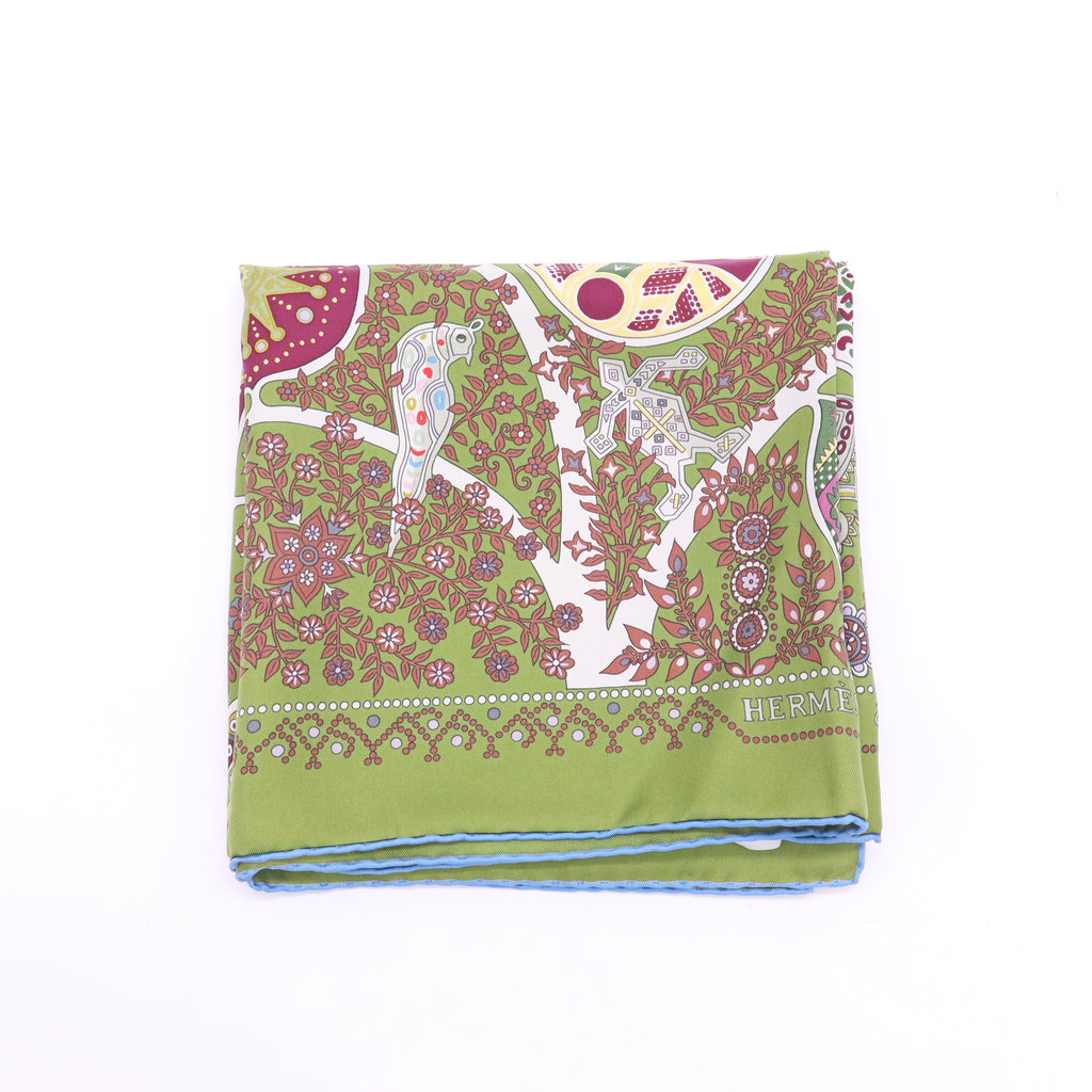 Hermès L'Arbre de Vie Silk Scarf W23572