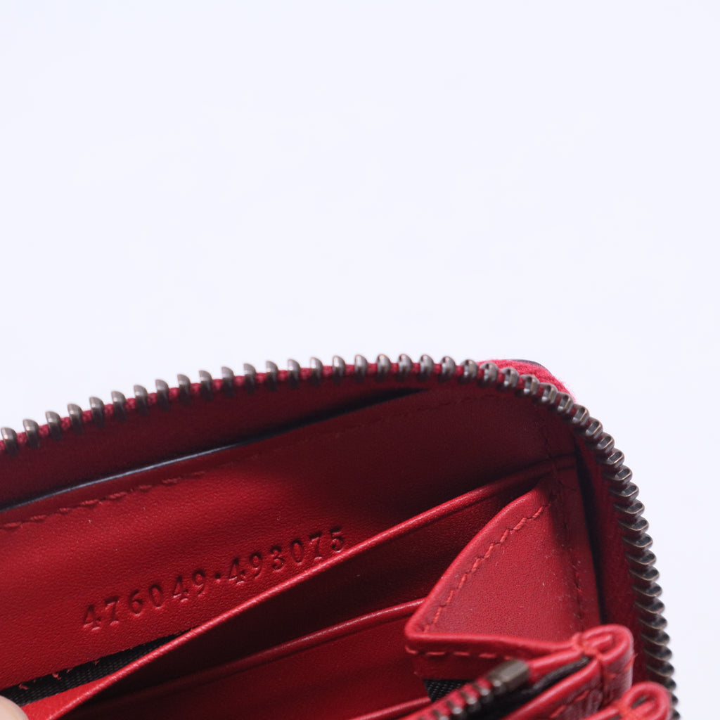 Cherry Canvas Long Zip Around Wallet GG Supreme W20497