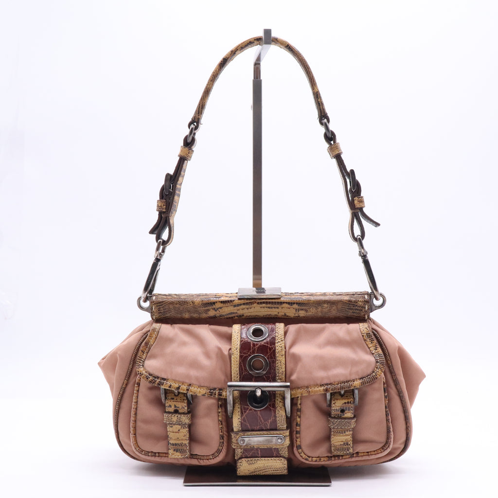 Tessuto Snake Trim Shoulder Bag B21445