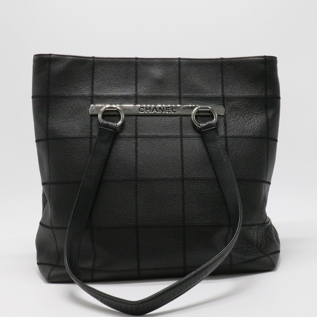 Ligne Cambon Chocolate Bar Grid Tote