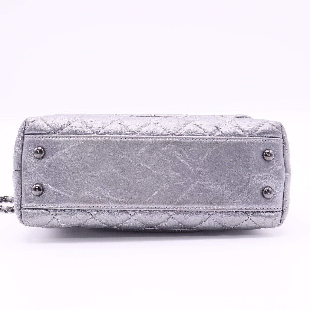 Coco Top Handle Bag Quilted Aged Calfskin Mini twins