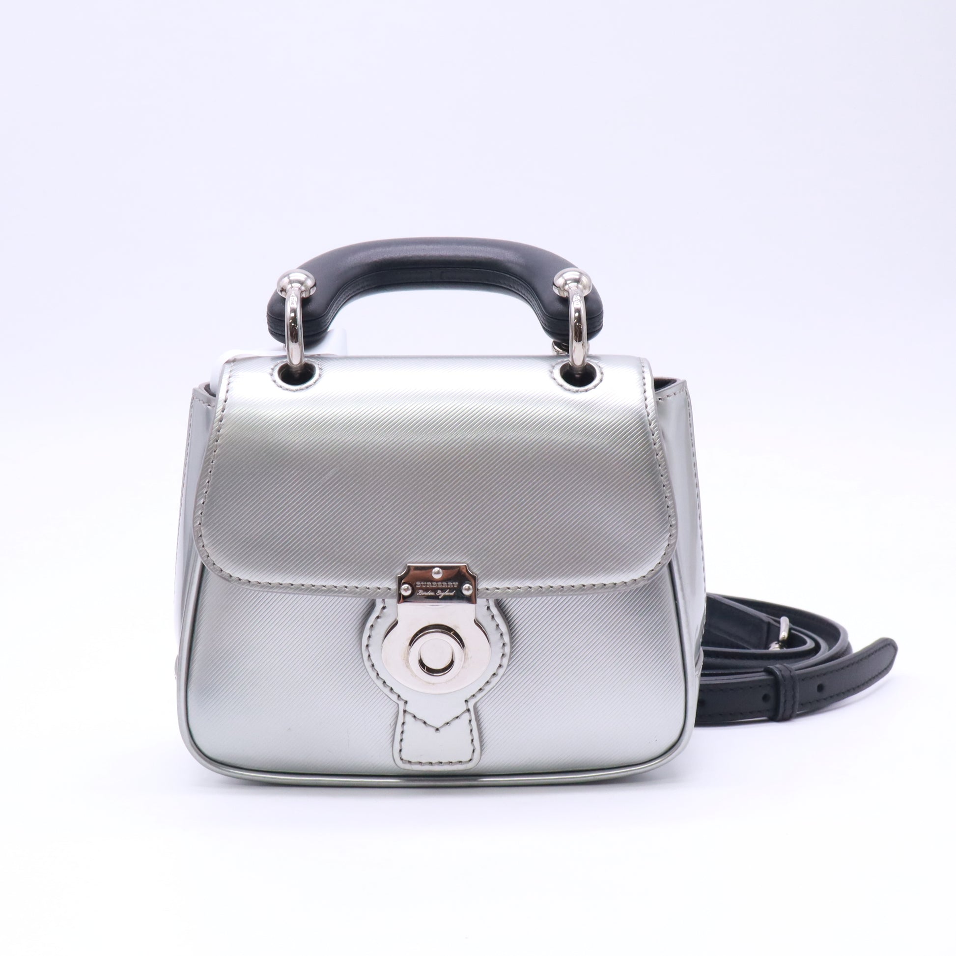 Burberry Metallic Trench Leather Mini DK88 Top Handle Bag B23700