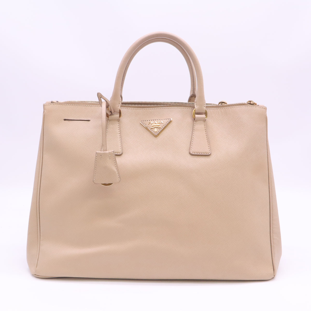 Saffiano Lux Leather Galleria Double Zip Large B24278