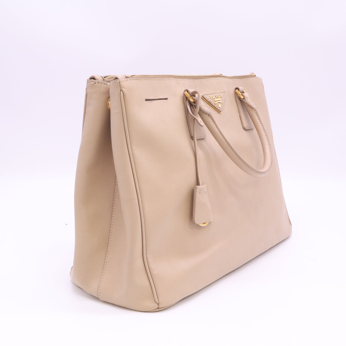 Saffiano Lux Leather Galleria Double Zip Large B24278