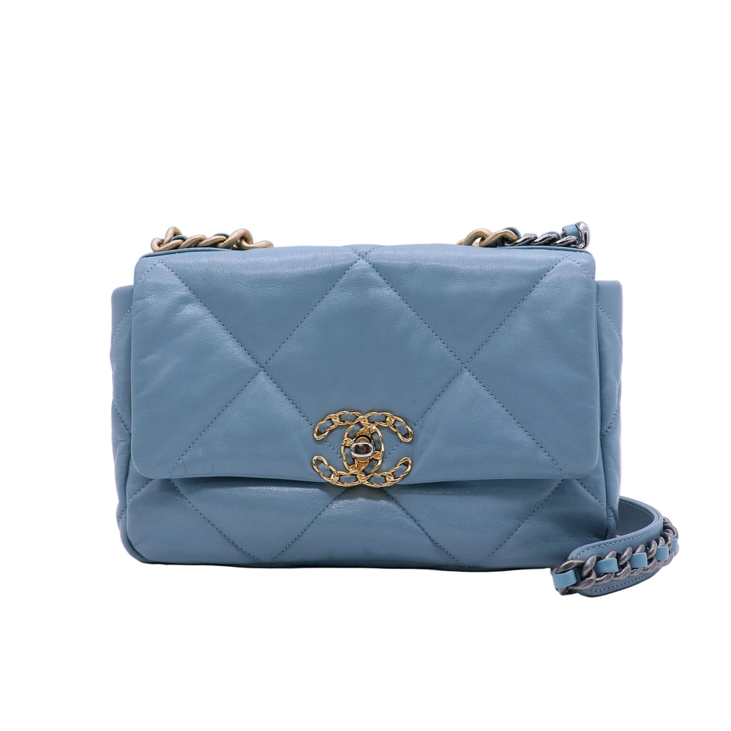 Chanel Lambskin 19 Medium Flap Shoulder Bag  B21889
