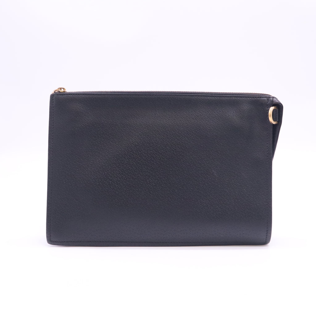 Versace Grained Calfskin La Medusa Pouch Black B24709