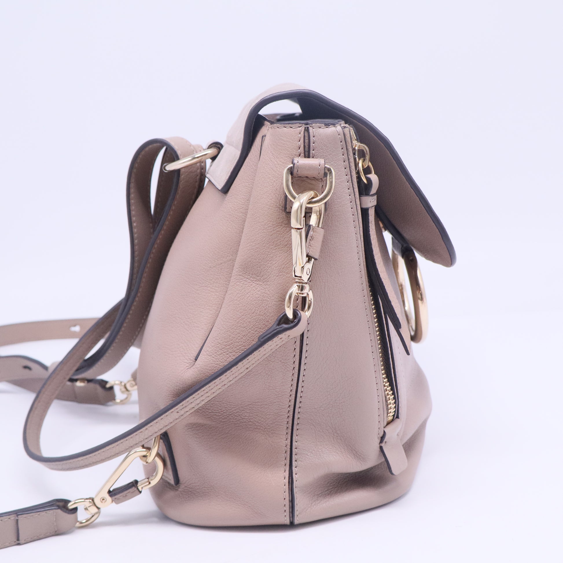 Chloe Motty Grey Leather/Suede Small Faye Backpack Bag Twins B20656