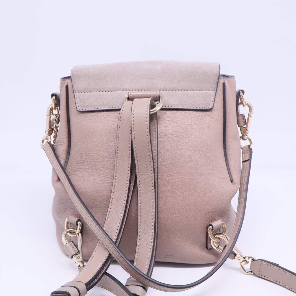 Chloe Motty Grey Leather/Suede Small Faye Backpack Bag Twins B20656