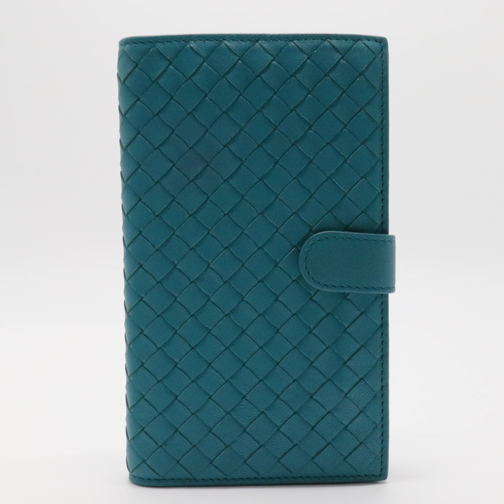 Intrecciato Leather Vertical Wallet