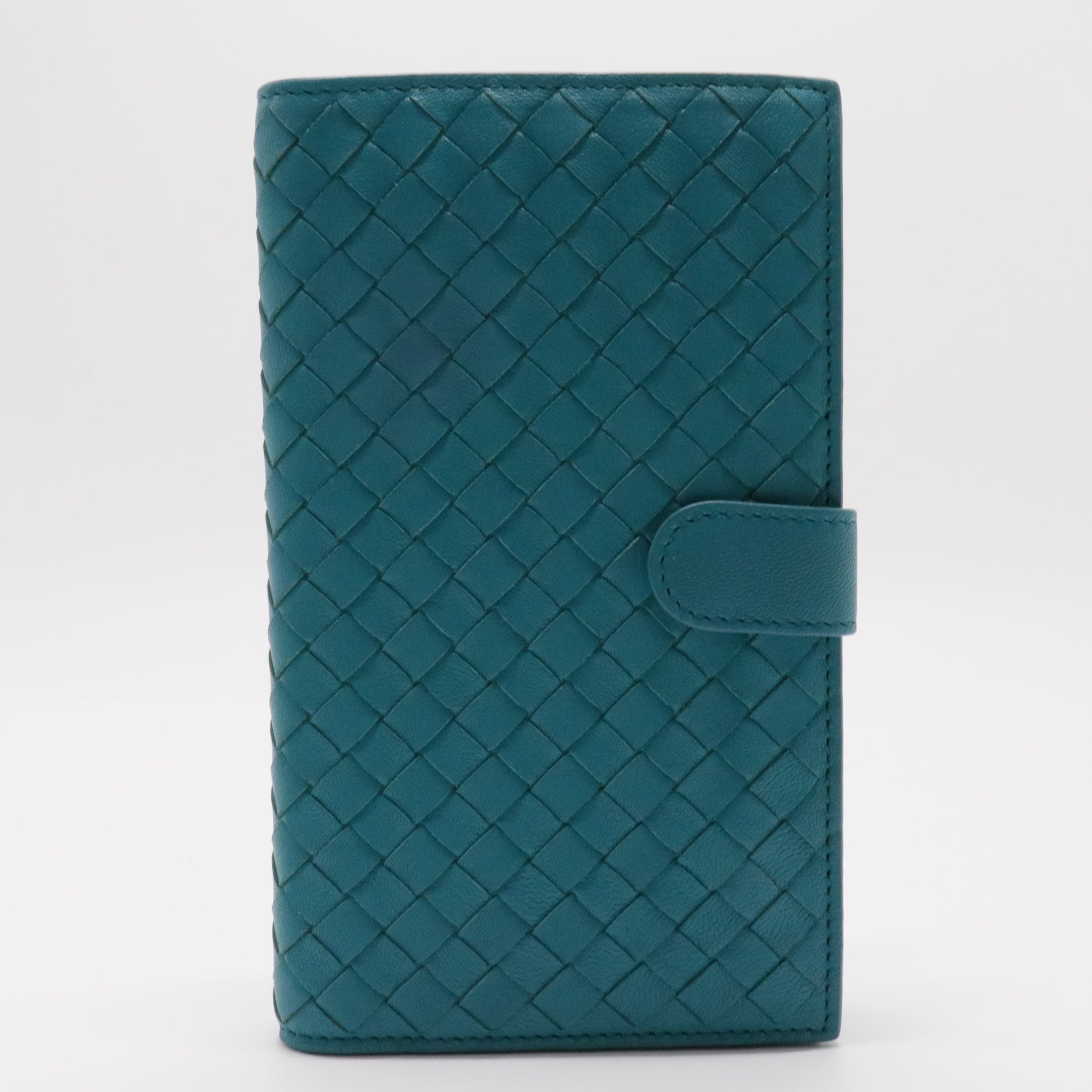 Intrecciato Leather Vertical Wallet