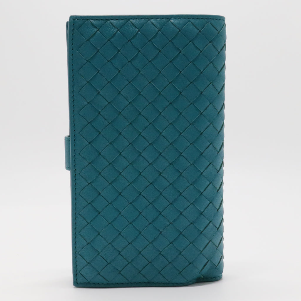 Intrecciato Leather Vertical Wallet