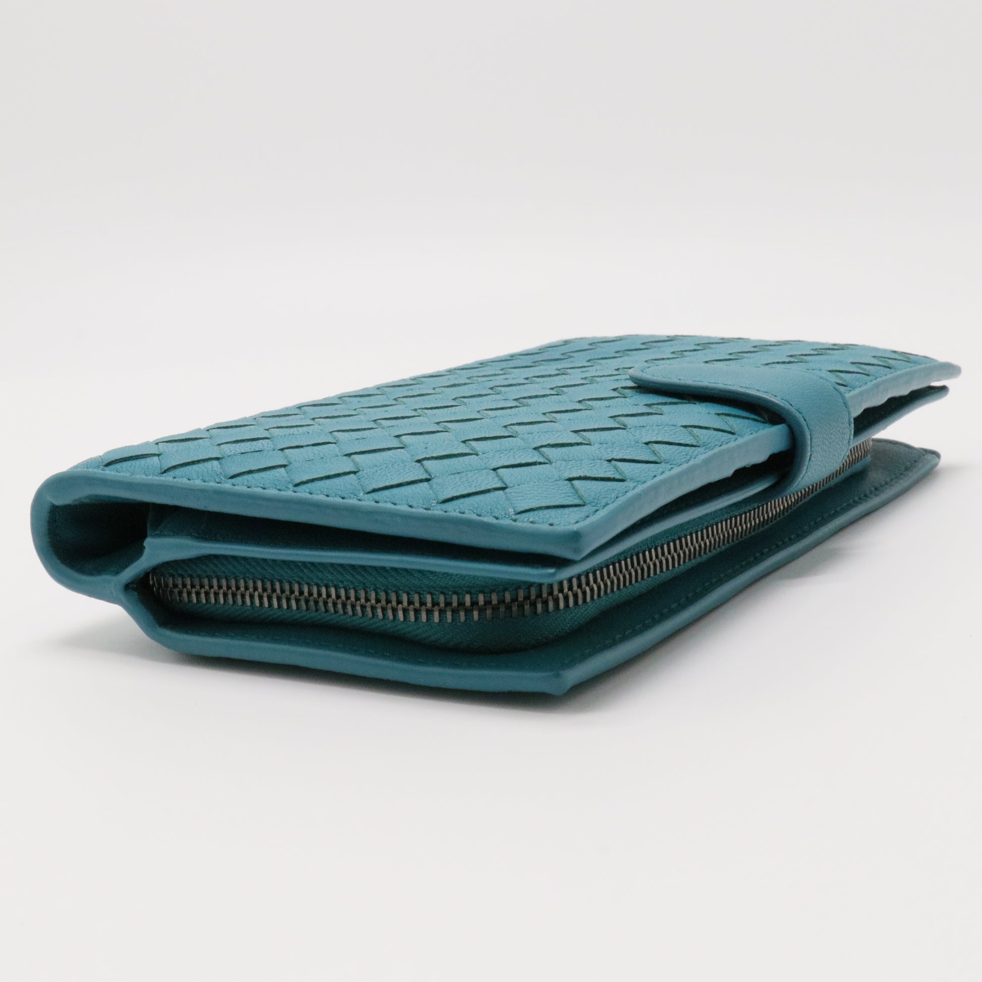 Intrecciato Leather Vertical Wallet