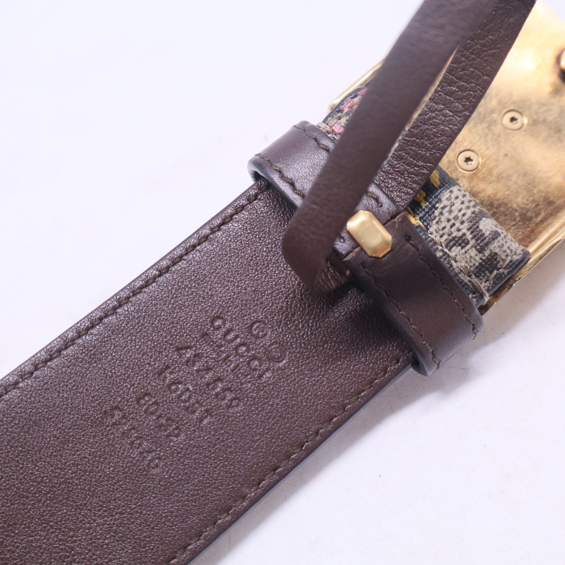 GG Floral Canvas Belt W20623