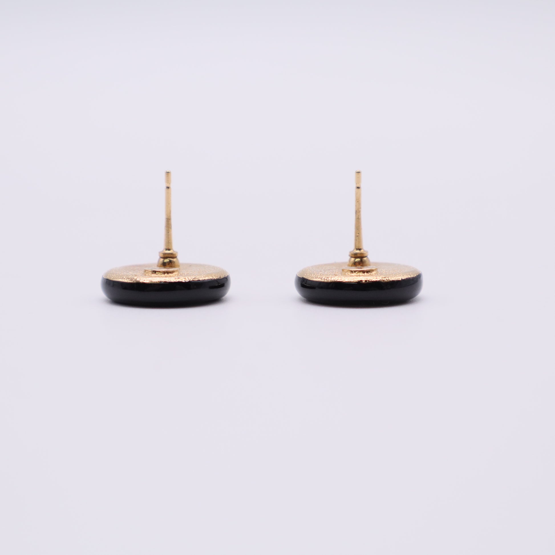 Chanel CC Logo Earrings Metal Gold-Tone Metal Twins LDJ2601