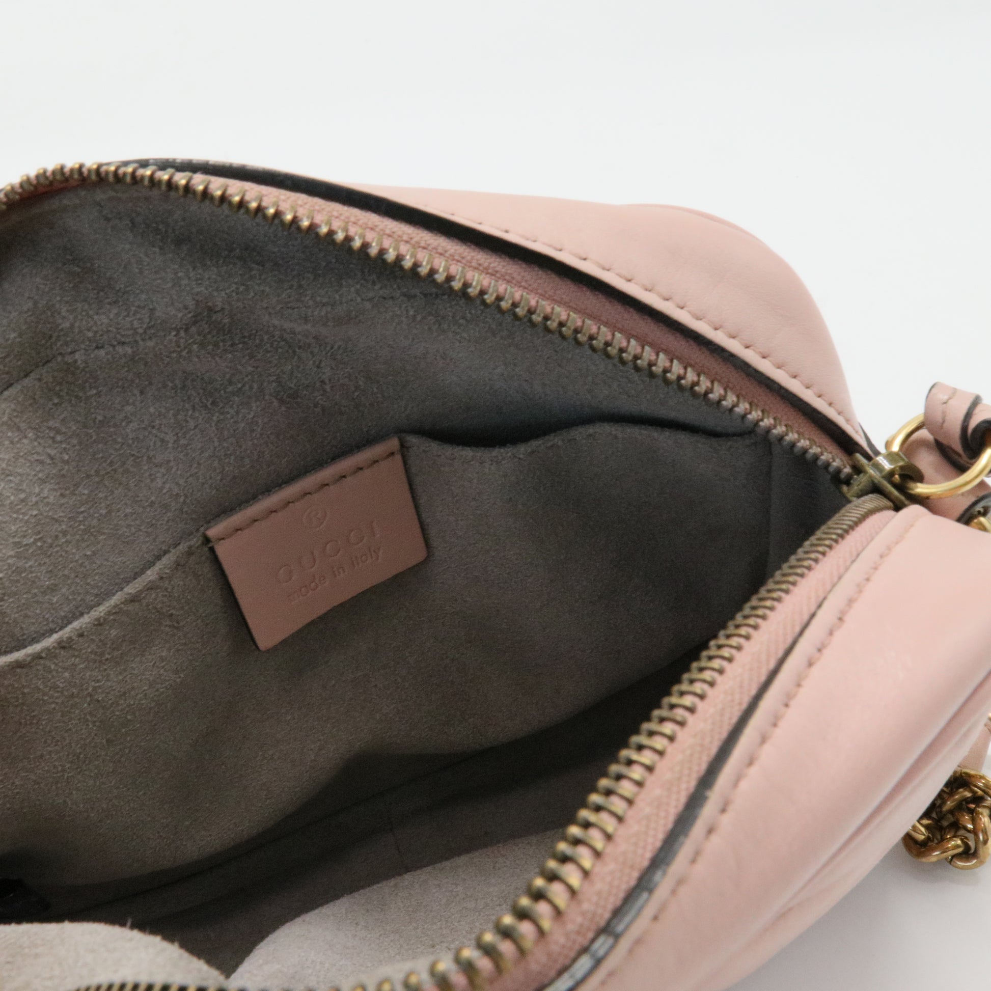 Calfskin Matelasse Mini GG Marmont Chain Shoulder Bag