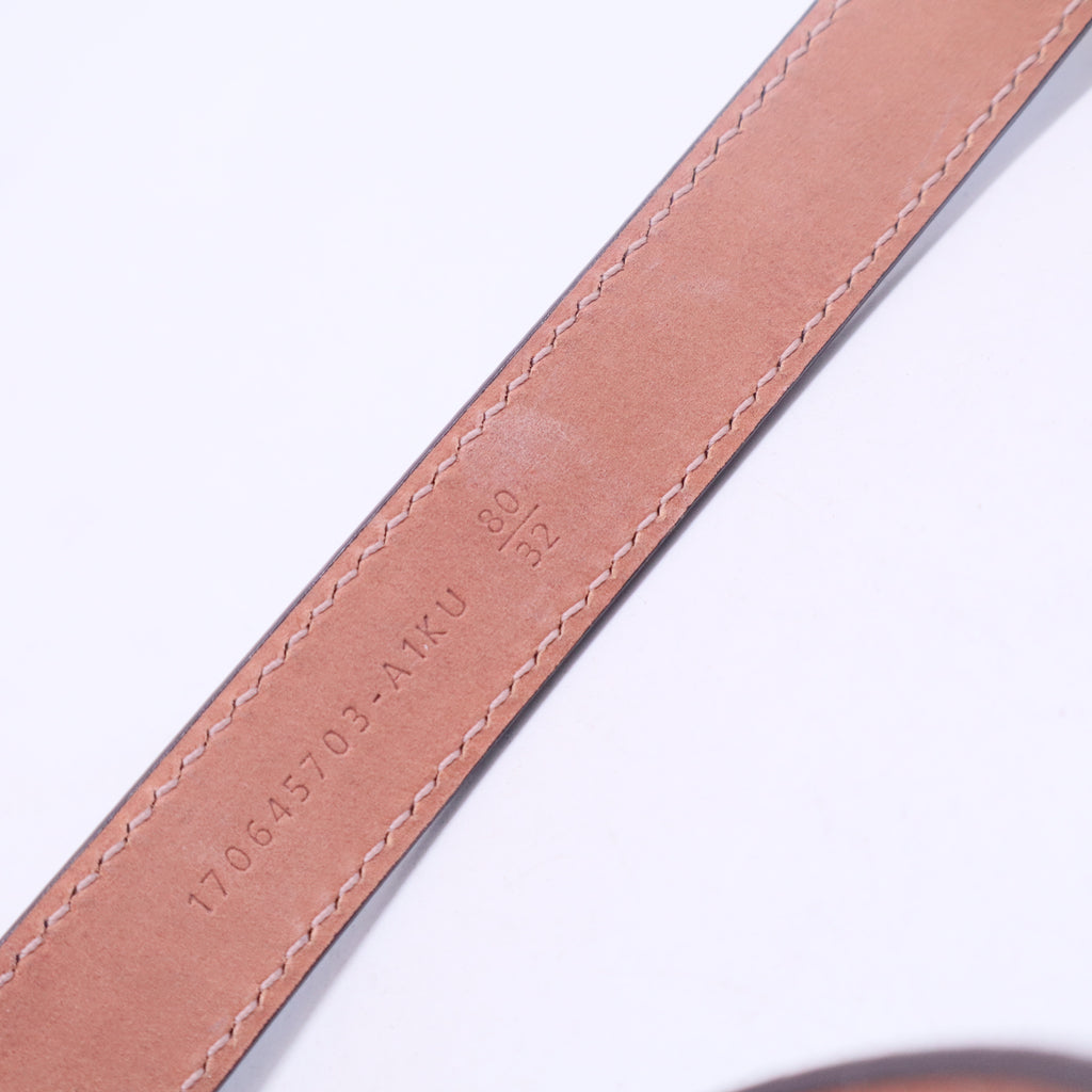 Blue leather buckle belt W20645