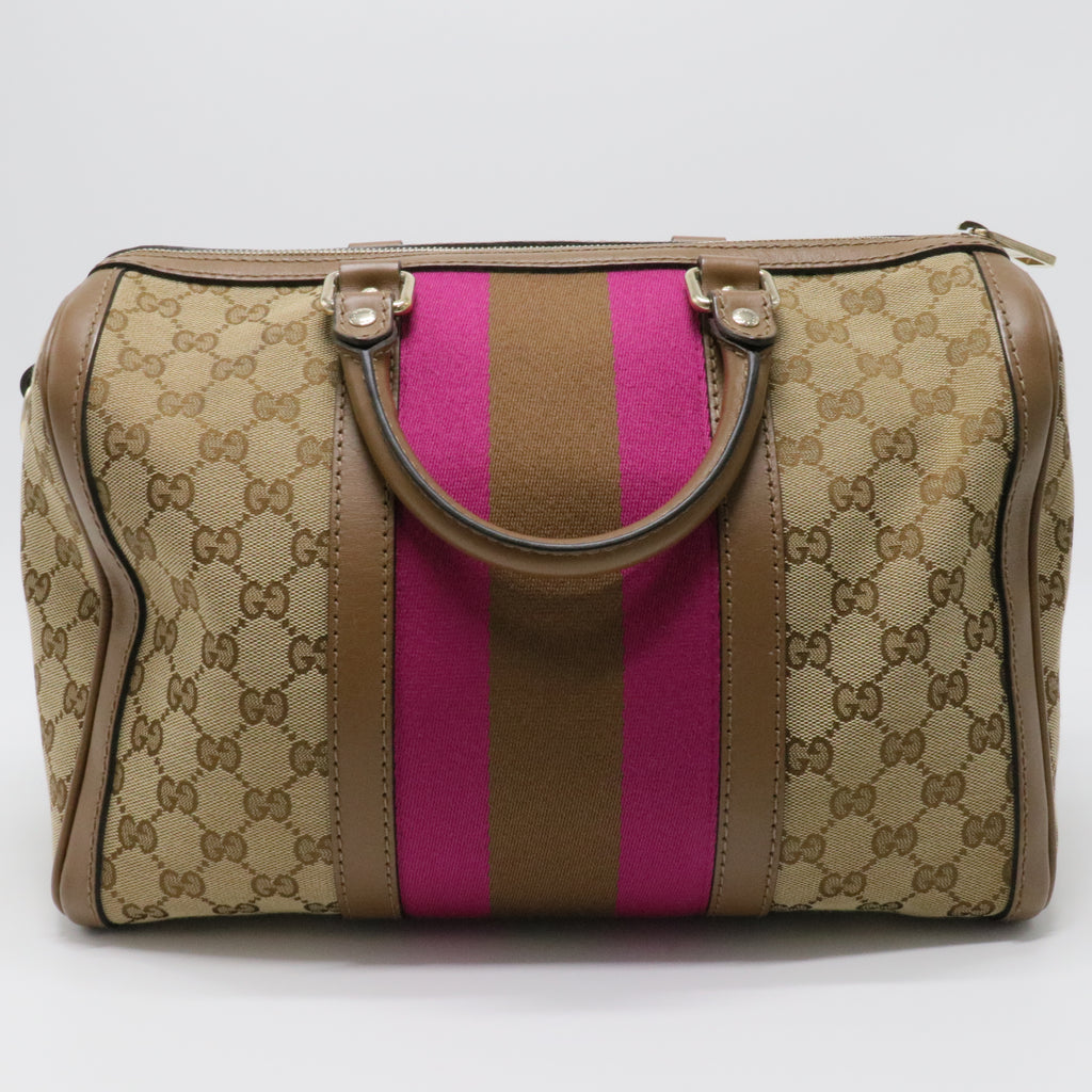 Vintage Web Boston Bag GG Canvas Medium