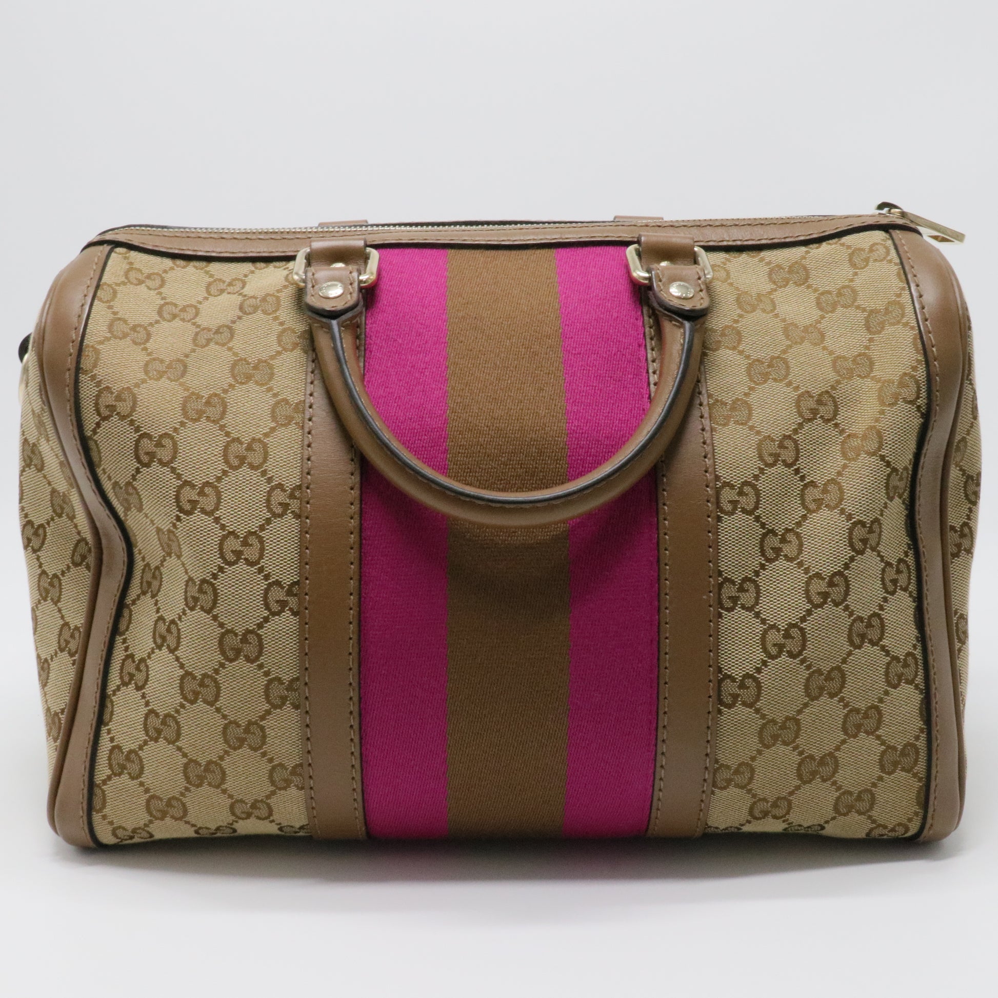 Vintage Web Boston Bag GG Canvas Medium
