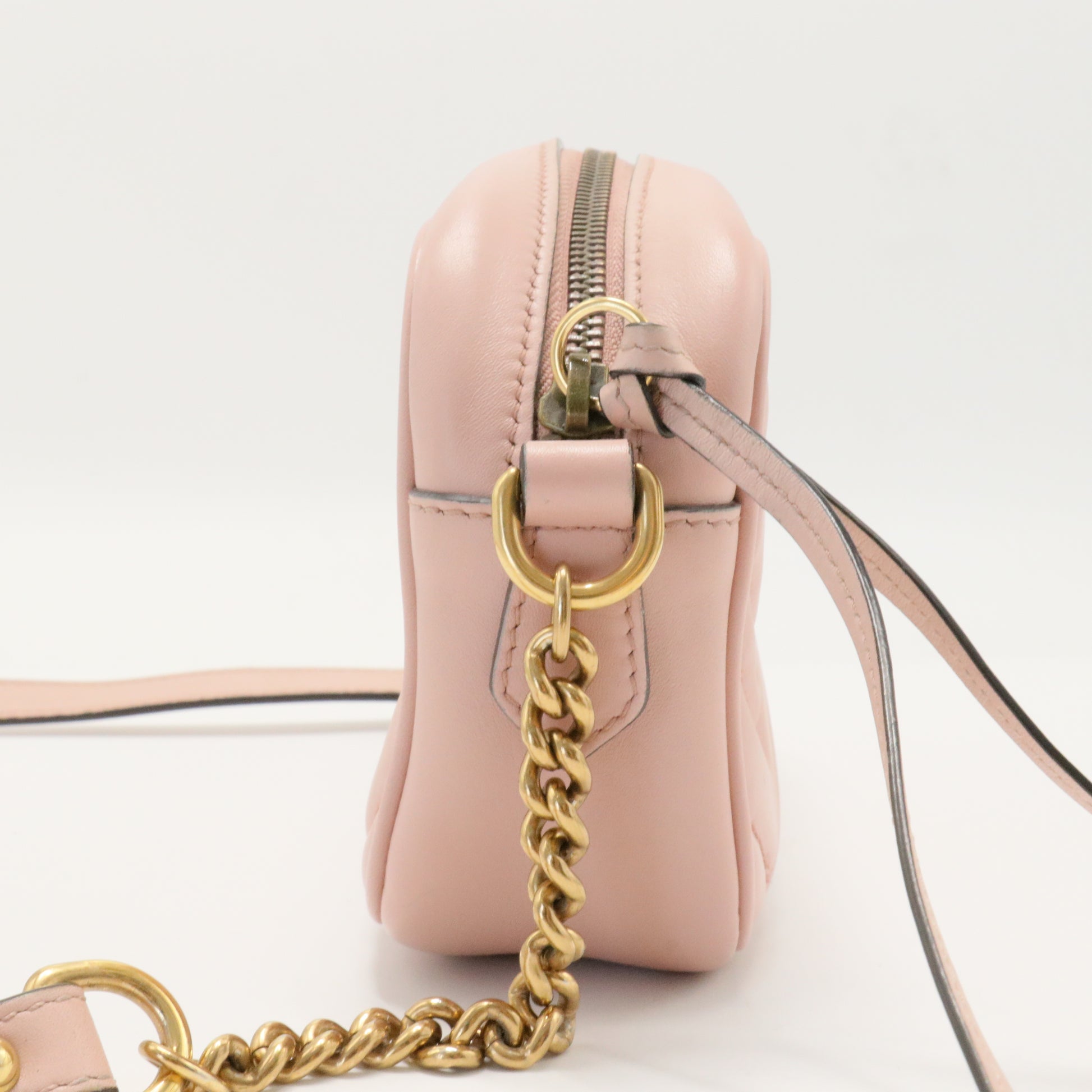 Calfskin Matelasse Mini GG Marmont Chain Shoulder Bag