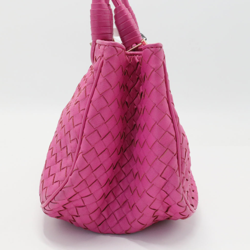 Nappa Intrecciato Small Tote Pink