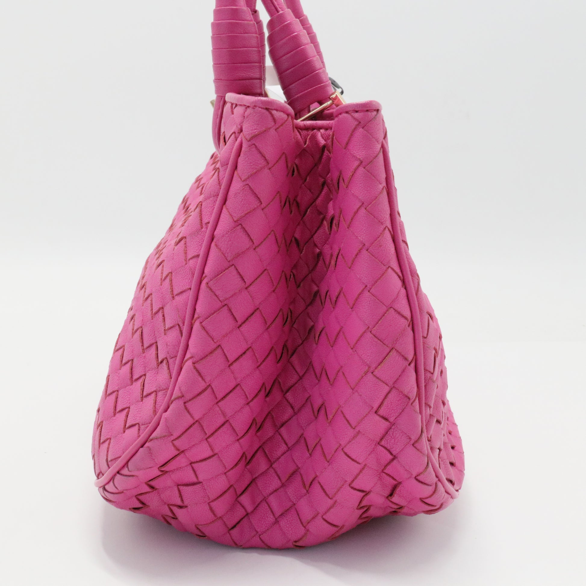 Nappa Intrecciato Small Tote Pink