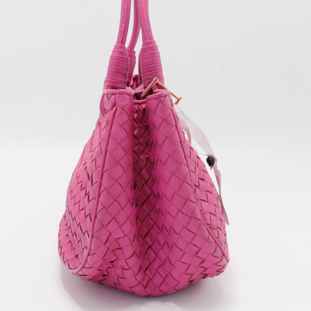 Nappa Intrecciato Small Tote Pink