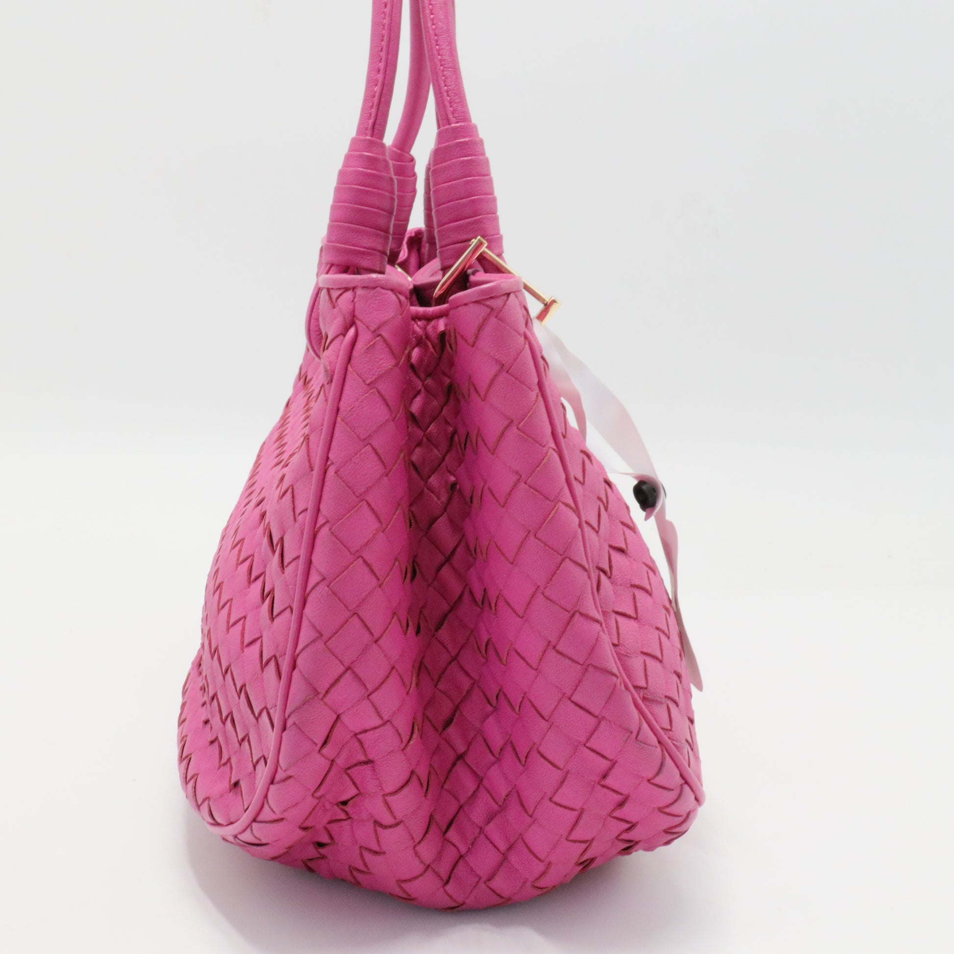 Nappa Intrecciato Small Tote Pink