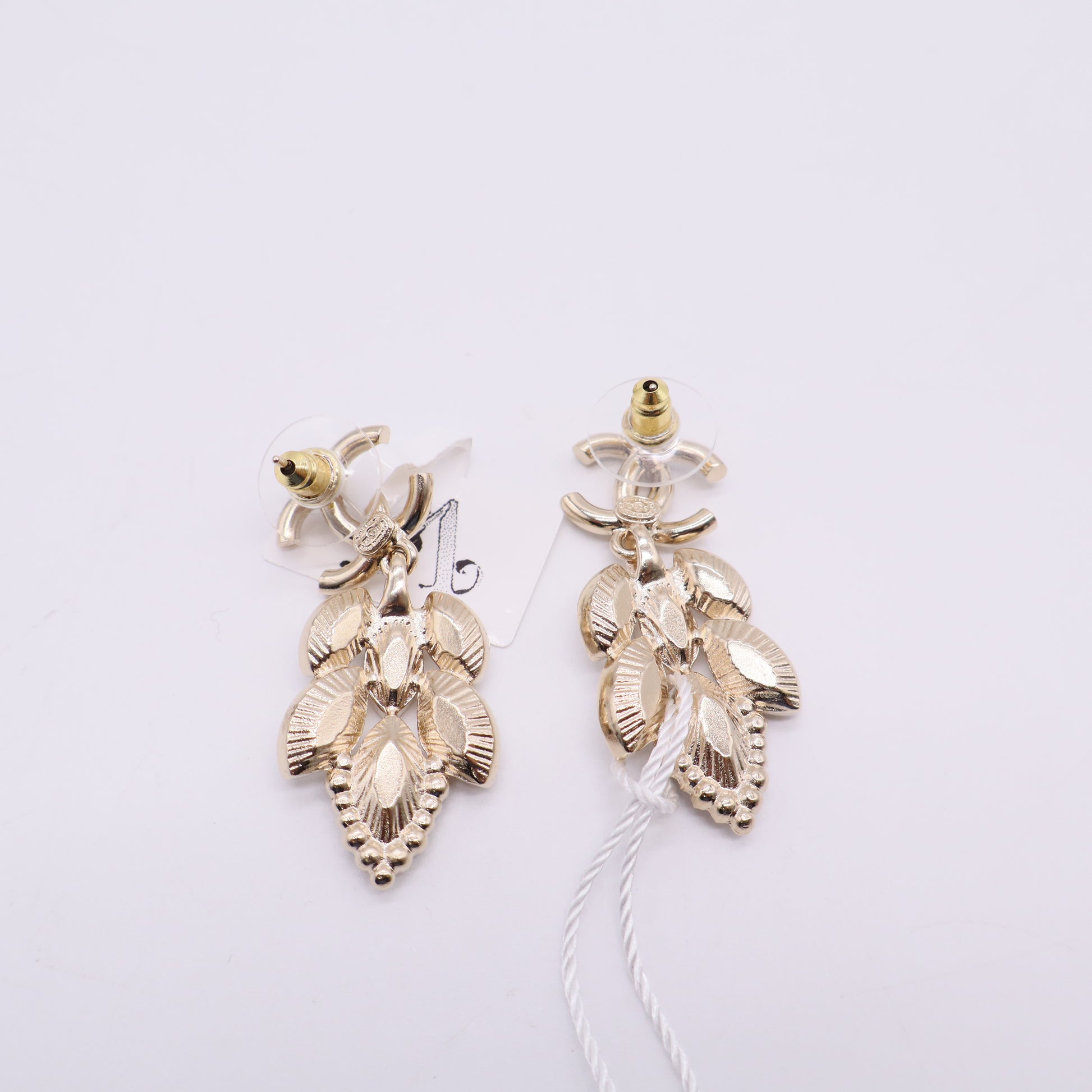 CC Sparkling Wheat Dangle Earrings Metal with Crystals Twins LDJ2590