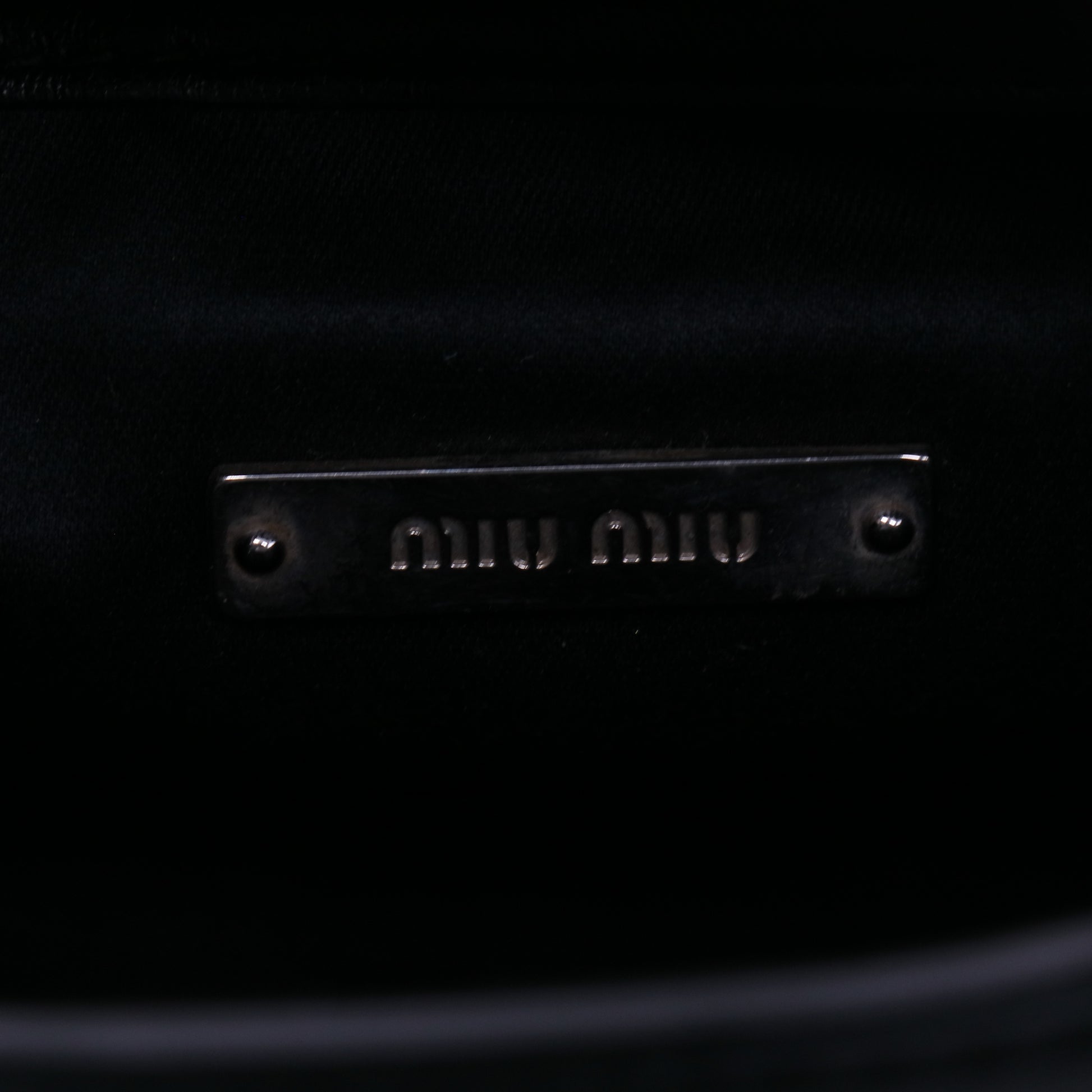 Miu Miu Craquele Medium Studded Crossbody Bag Black  B21707