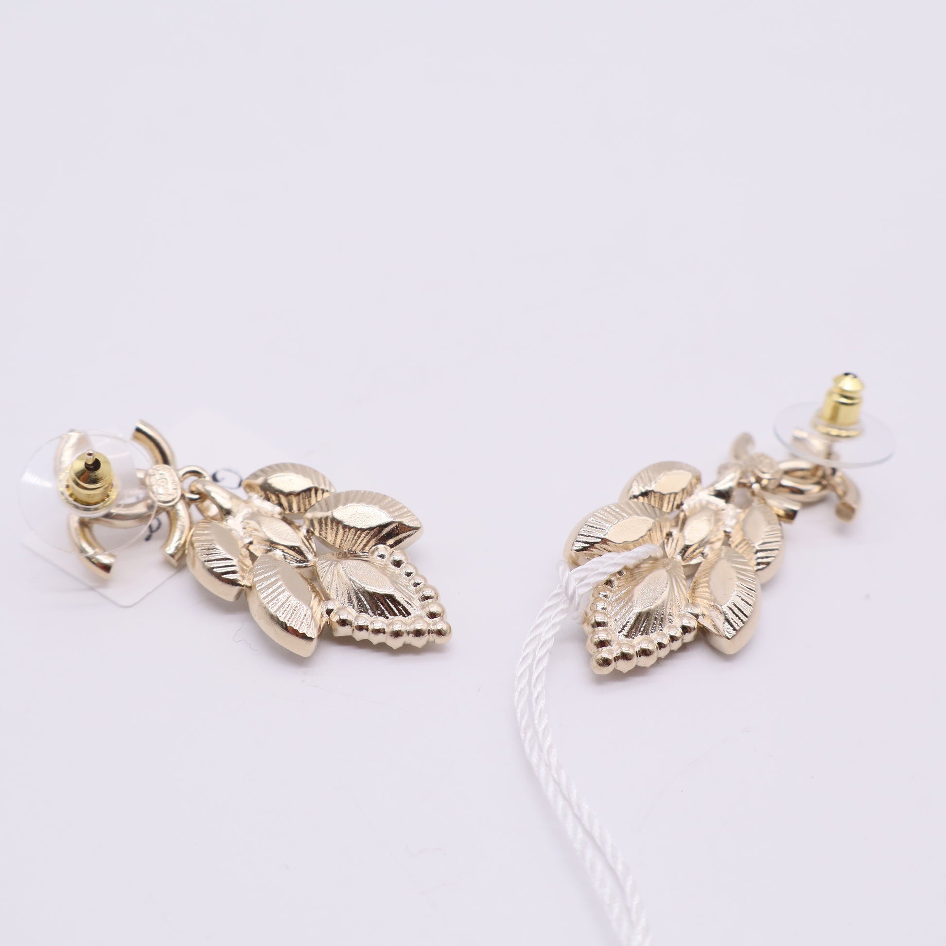 CC Sparkling Wheat Dangle Earrings Metal with Crystals Twins LDJ2590