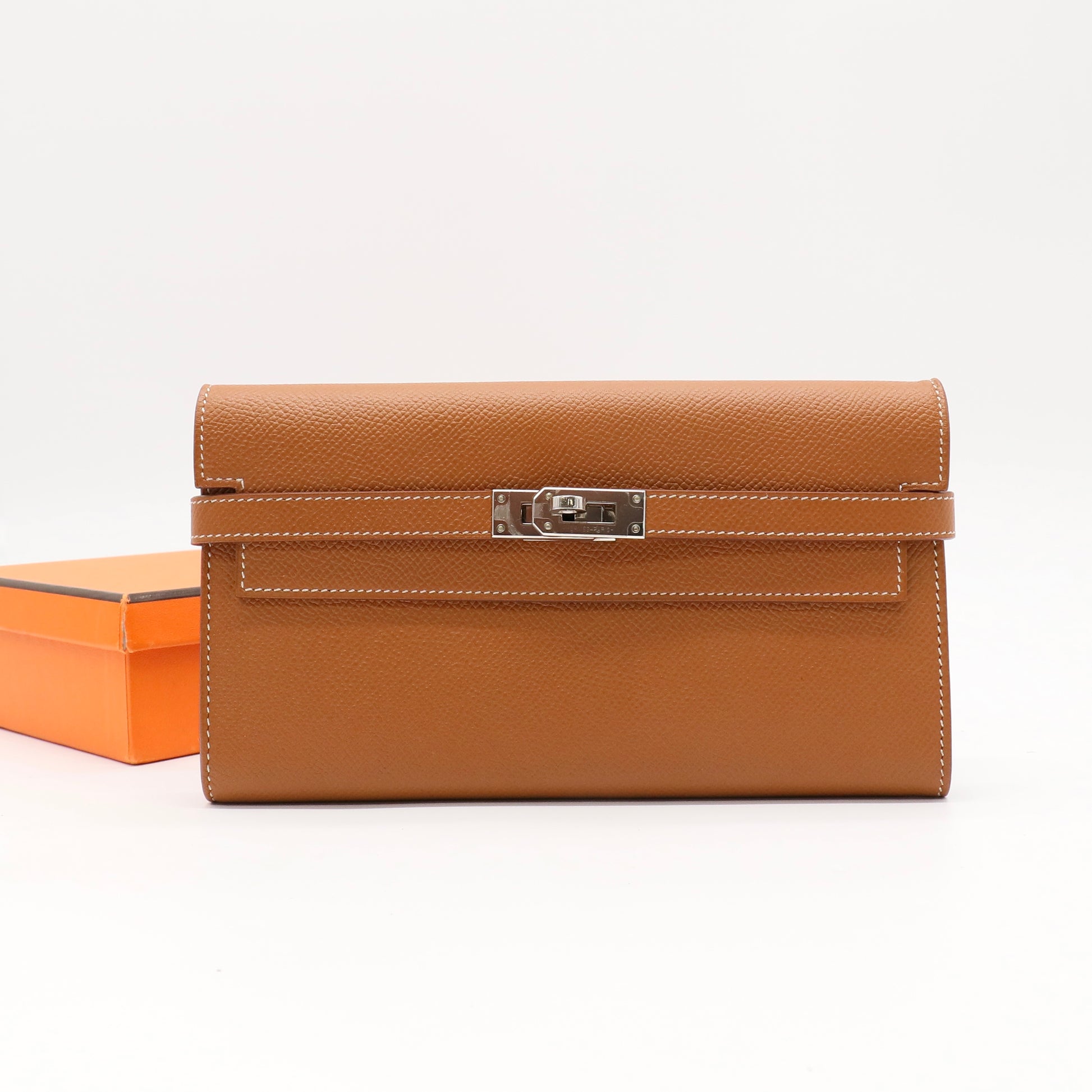 Hermes Epsom Kelly Wallet To Go Gold twins LDJ4839