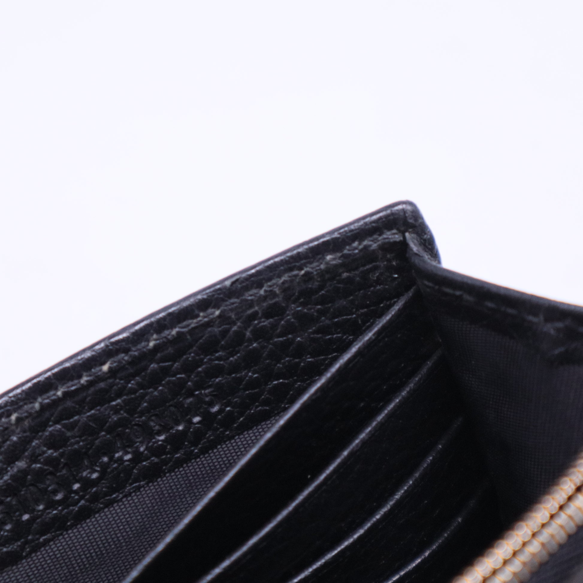 Dollar Calfskin Interlocking G Chain Wallet Black