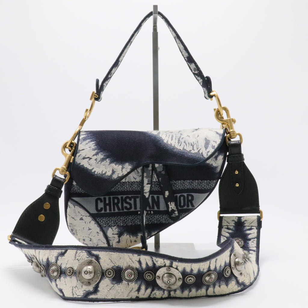 Dior Canvas Tie Dye Saddle Bag