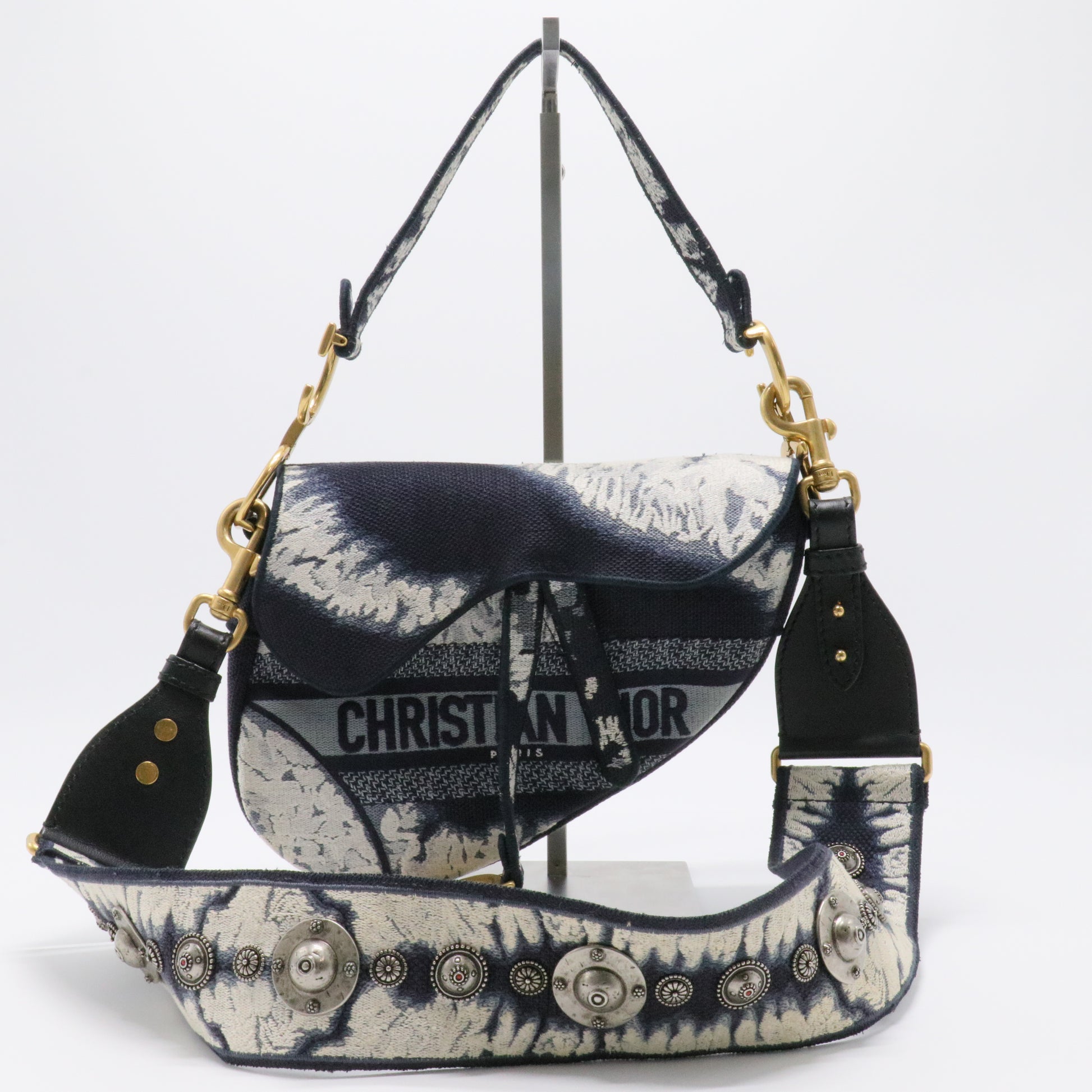 Dior Canvas Tie Dye Saddle Bag