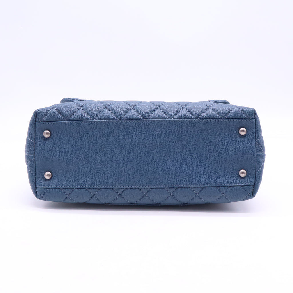 Coco Top Handle Bag Quilted Caviar Small B21774