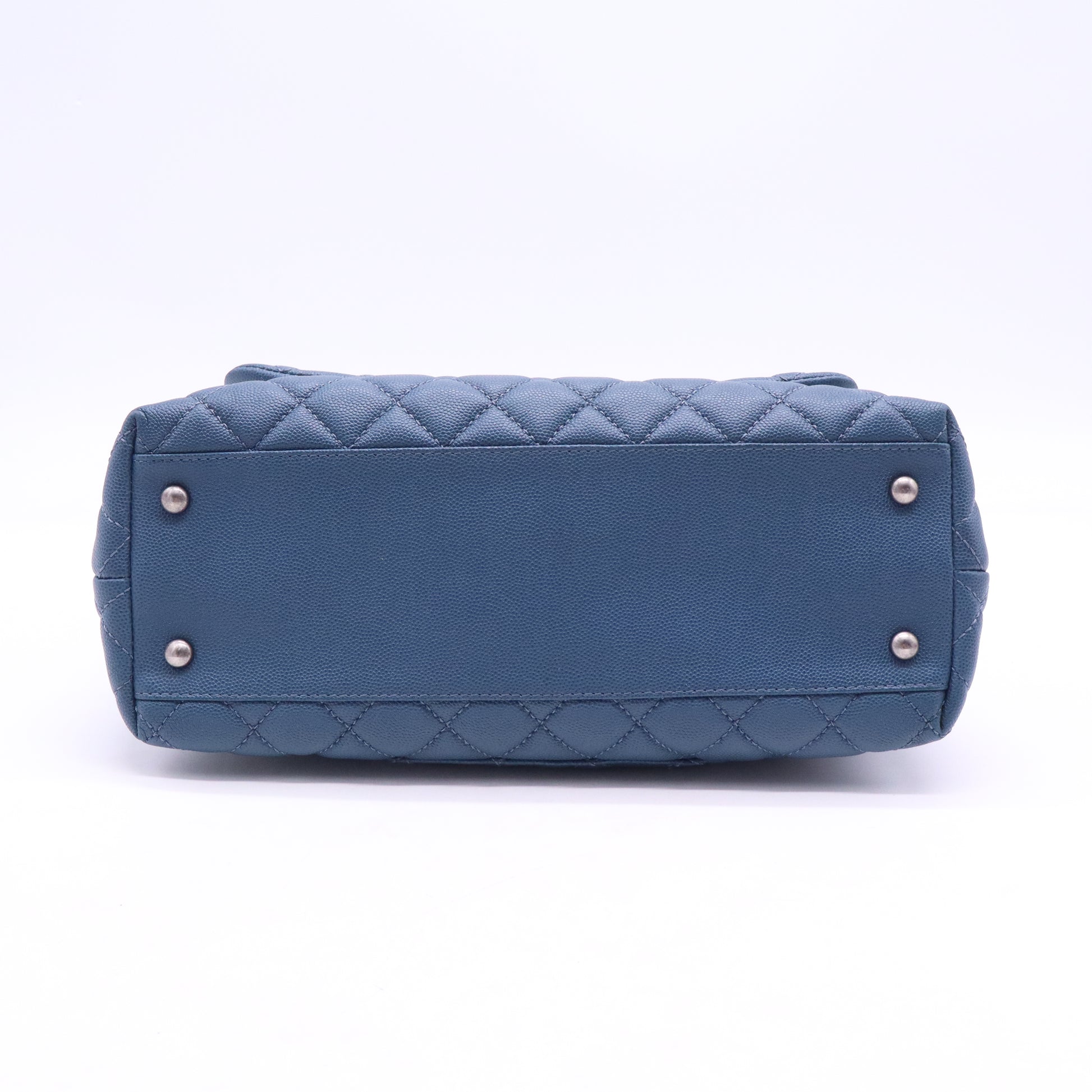 Coco Top Handle Bag Quilted Caviar Small B21774