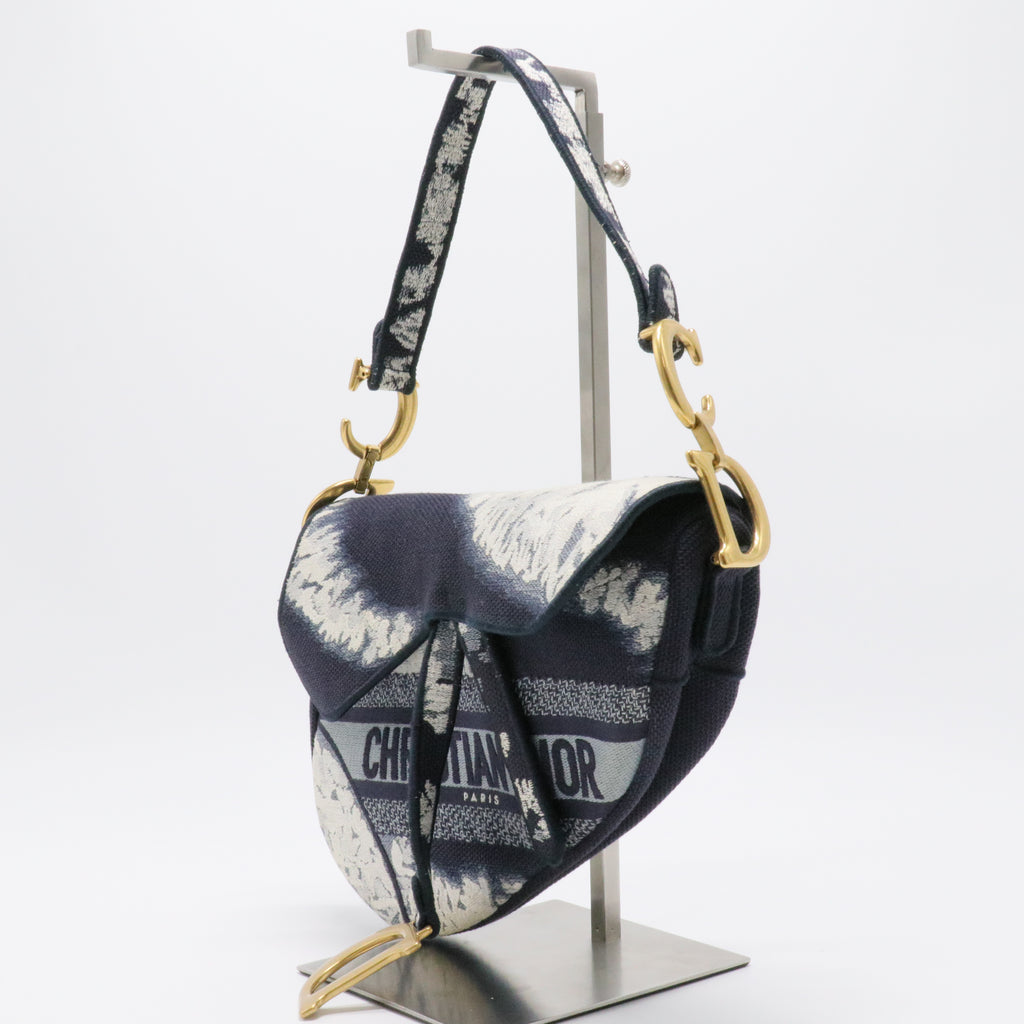 Dior Canvas Tie Dye Saddle Bag