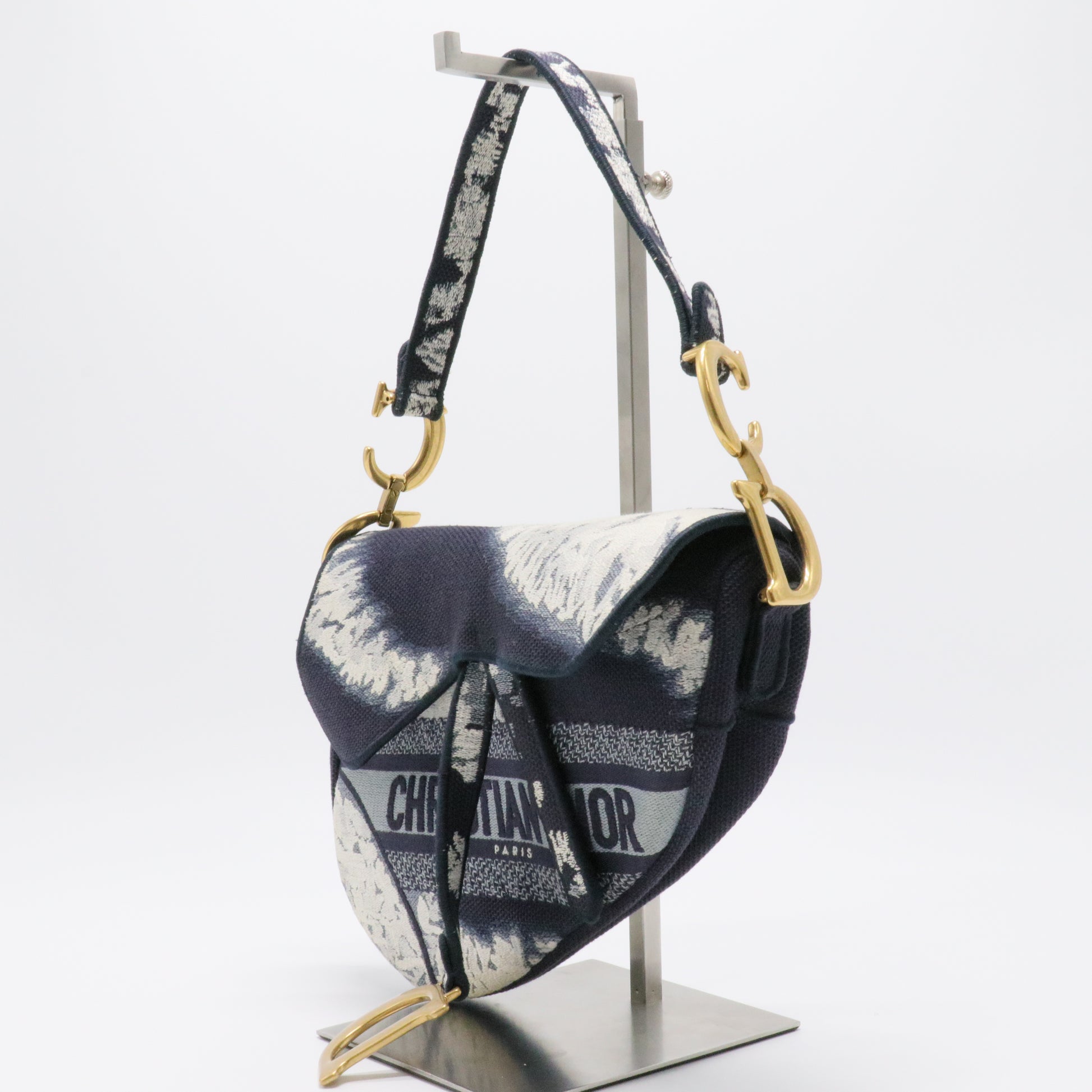 Dior Canvas Tie Dye Saddle Bag