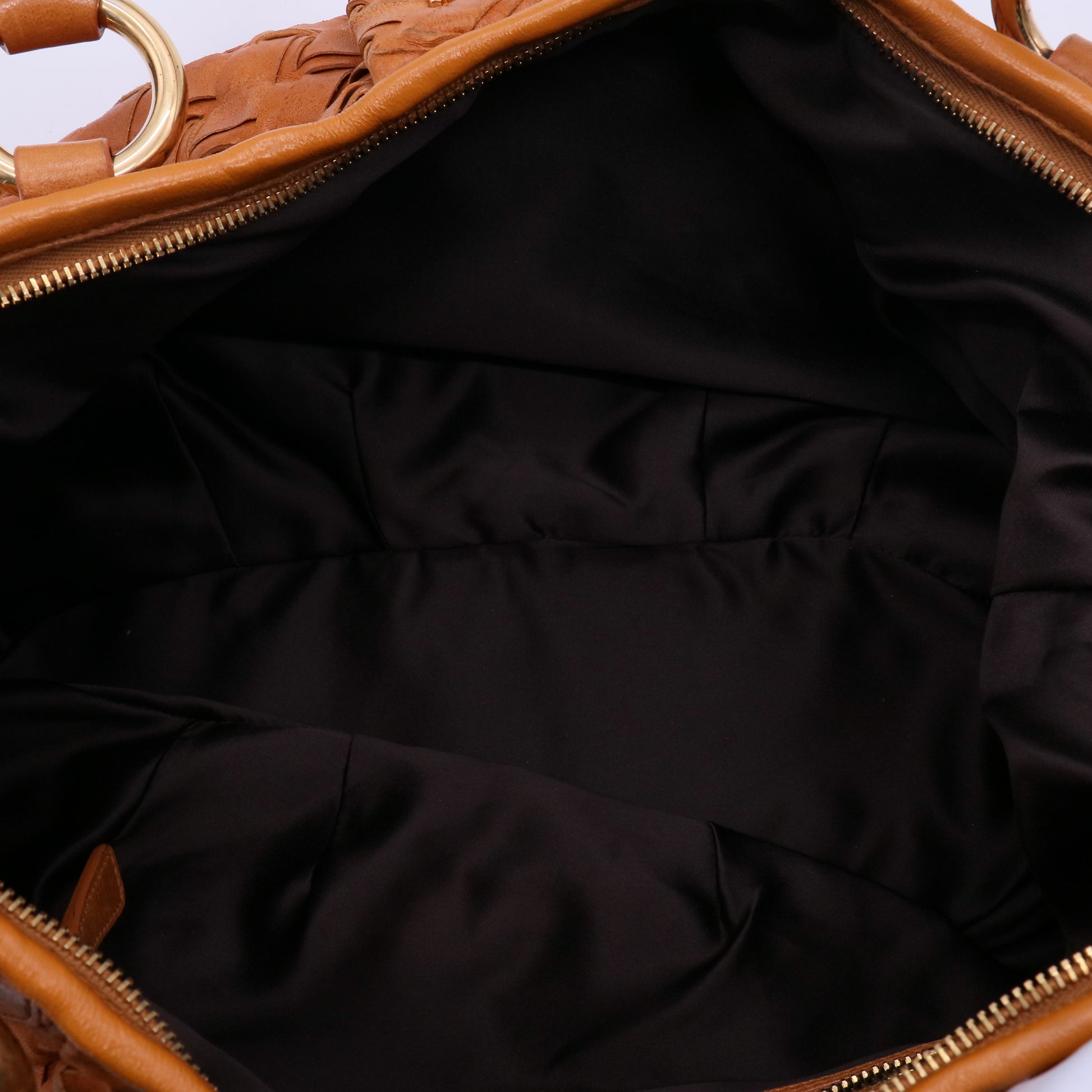 Miu Miu Fango Intreccio Leather Shopping Tote Bag  B20859