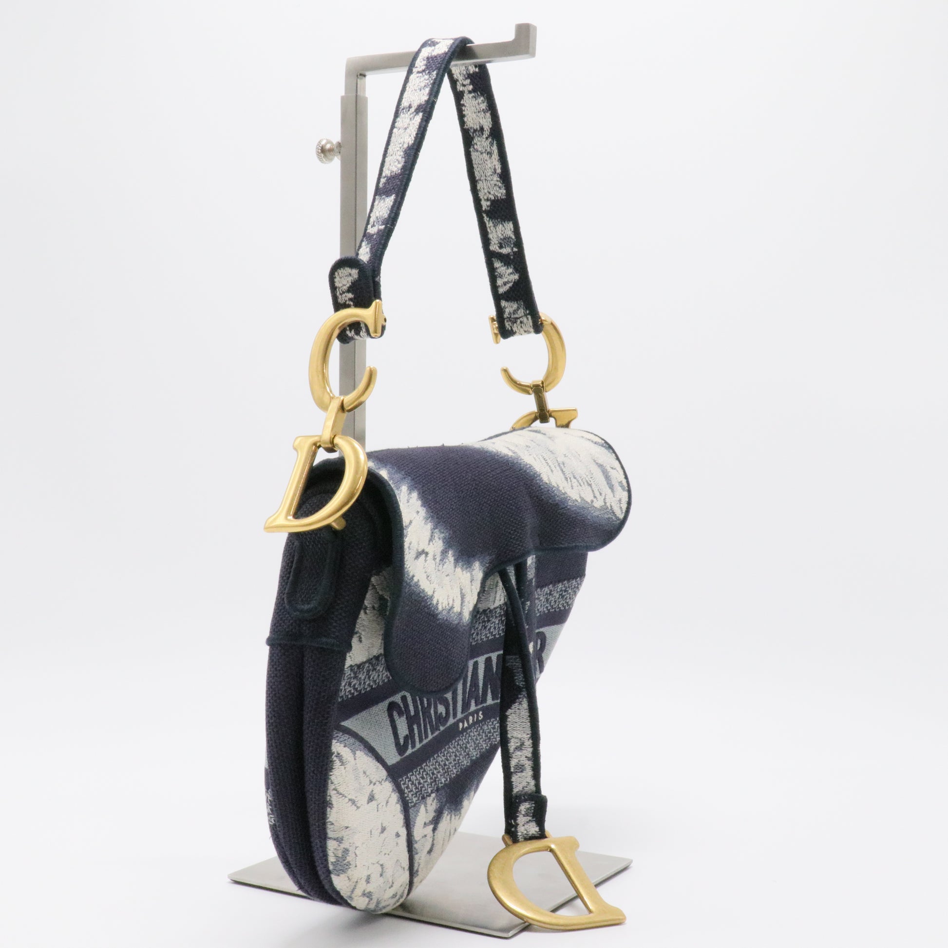 Dior Canvas Tie Dye Saddle Bag