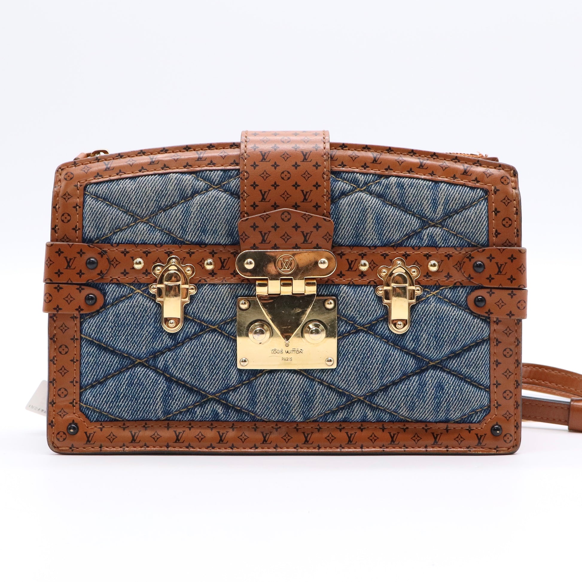 Louis Vuitton Louis Vuitton Petite Malle in Monogram Denim (Cruise 2023 collection) twins LDJ2606