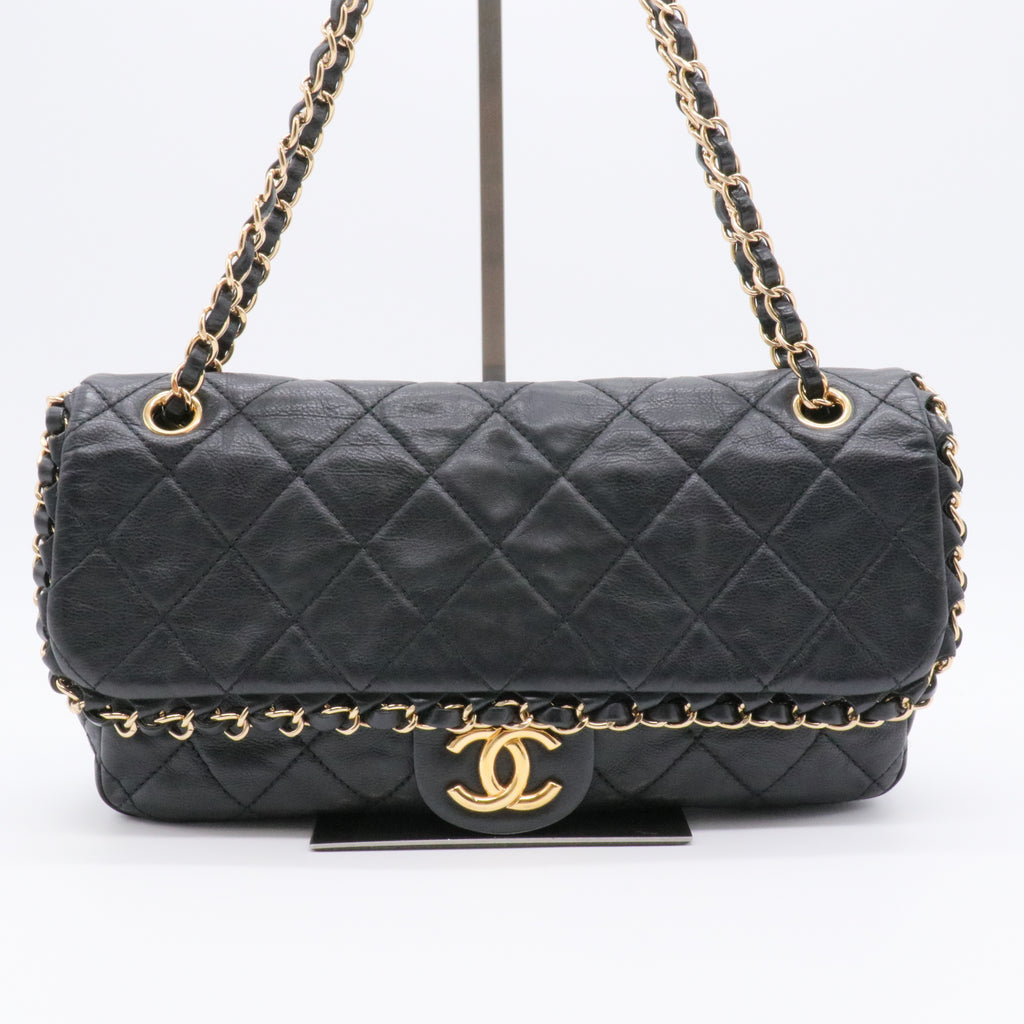 Chain Me Flap Bag Quilted Calfskin Jumbo