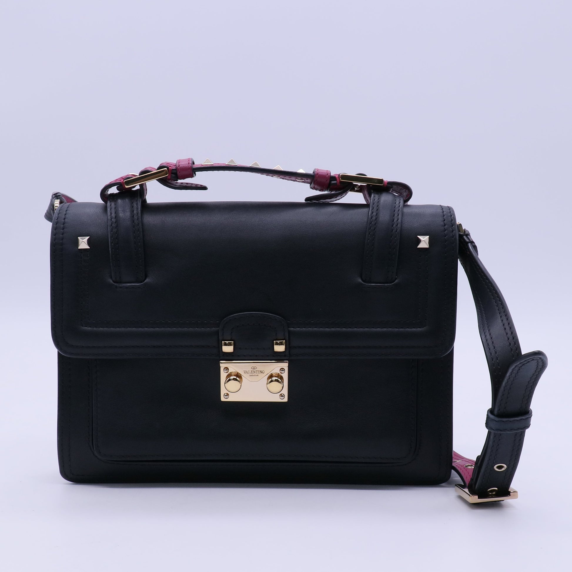 Valentino Garavani Cabana Shoulder Bag Leather twins B21700