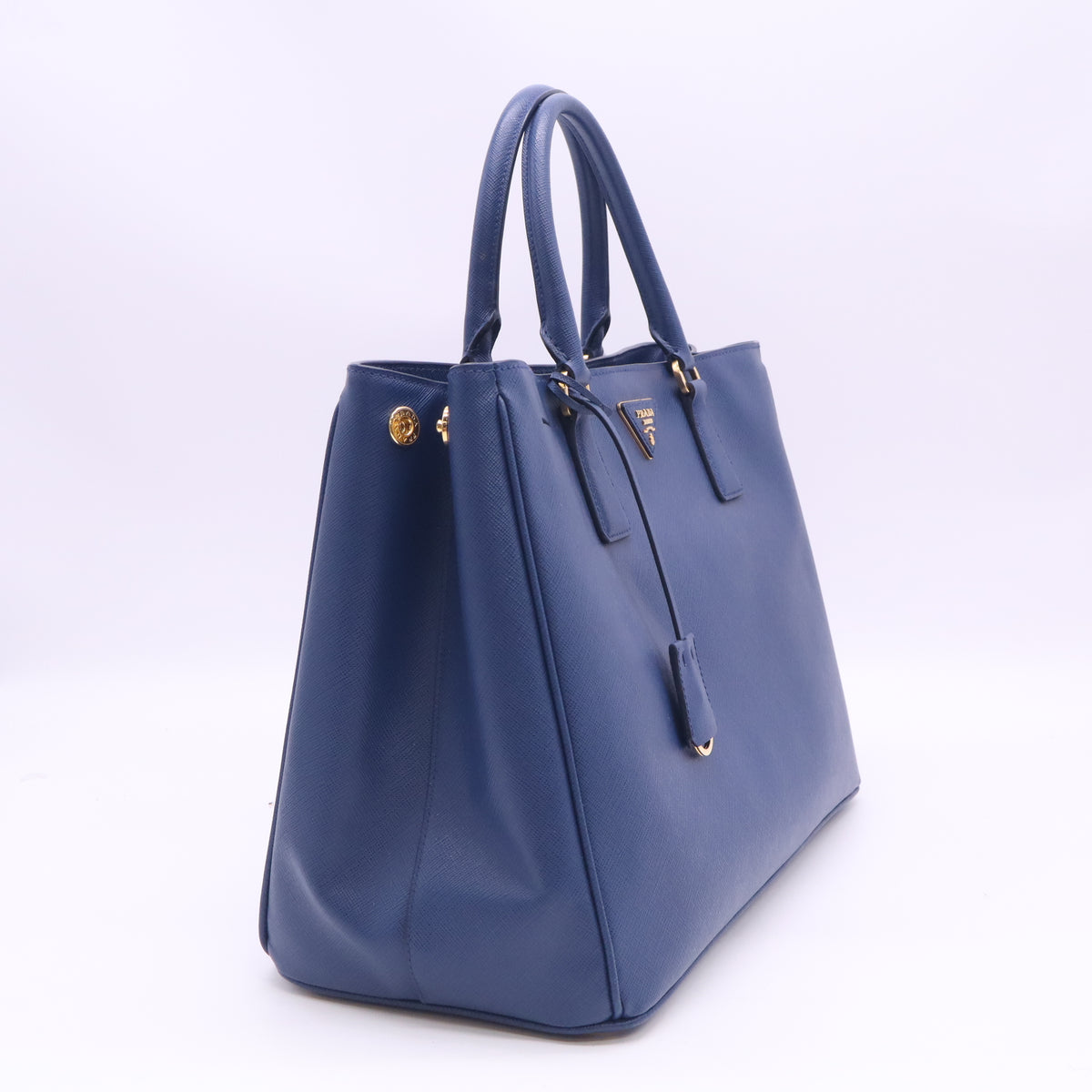 Saffiano Large Galleria Double Zip Tote Bluette B24750