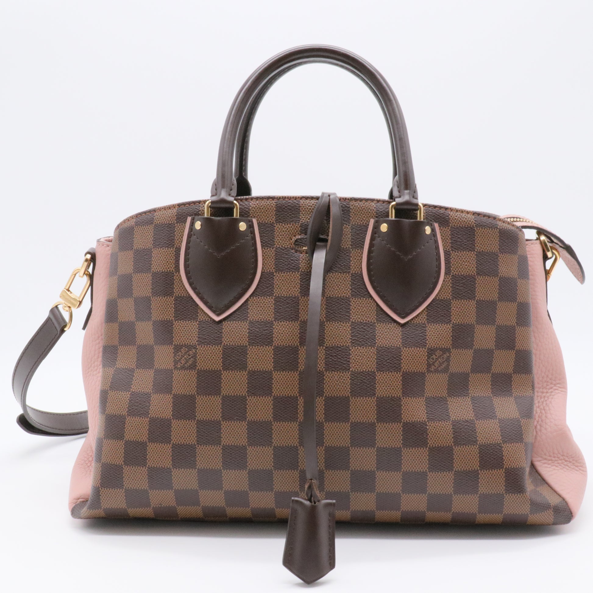 Cuir Taurillon Damier Ebene Normandy Magnolia