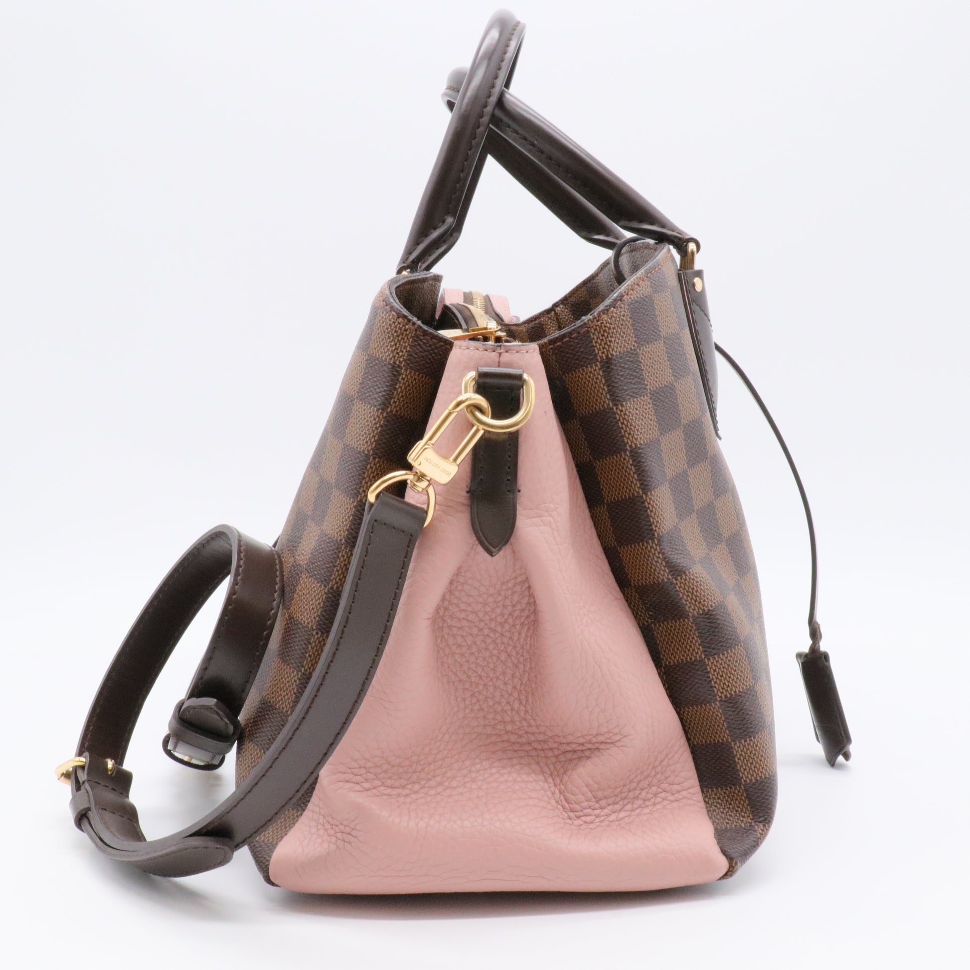 Cuir Taurillon Damier Ebene Normandy Magnolia